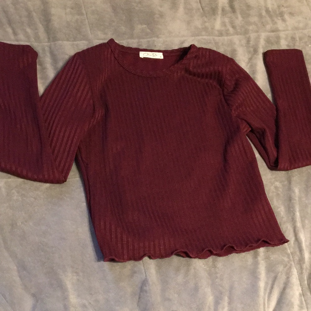 long sleeve crop top